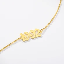 Пользовательские ювелирные изделия специальный дата год номер браслеты для женщин 1992 от 1990 до персонализированные браслеты