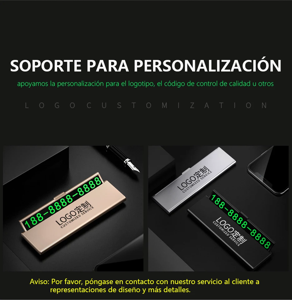 magnetic phone holder for car Ultra-thin Car Temporary Parking Card Phone Number Drawer Hideable Luminous One-click hid Telephone Number Plate wall phone holder