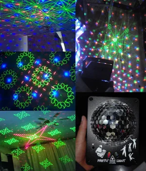 

LED Stage Light Disco Laser Light RGB DJ Disco Ball Lamp Sound Activated Projector Light For Dance Halls Bars Party Christmas