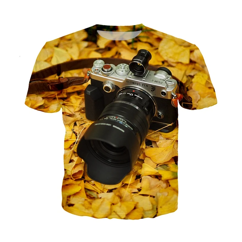 Аниме 3d принт Повседневная Камера Панк футболка фильм уличная мужская пляжная Женская модная футболка Harajuku Детские рубашки homme футболка A153 - Цвет: 21