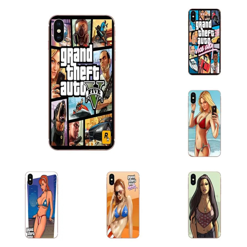 Мягкий чехол для Xiaomi Mi A1 A2 A3 CC9 CC9E 9T mi10 mi9 mi8 pro lite SE Candy Suxxx Gta Vice City Sexy Girl | Мобильные