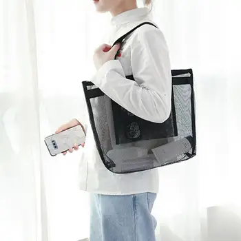 

Women Mesh Transparent Bag Double-layer Heat Preservation Large Capacity Picnic Beach Bags holiday beach park sports Shoulder ba