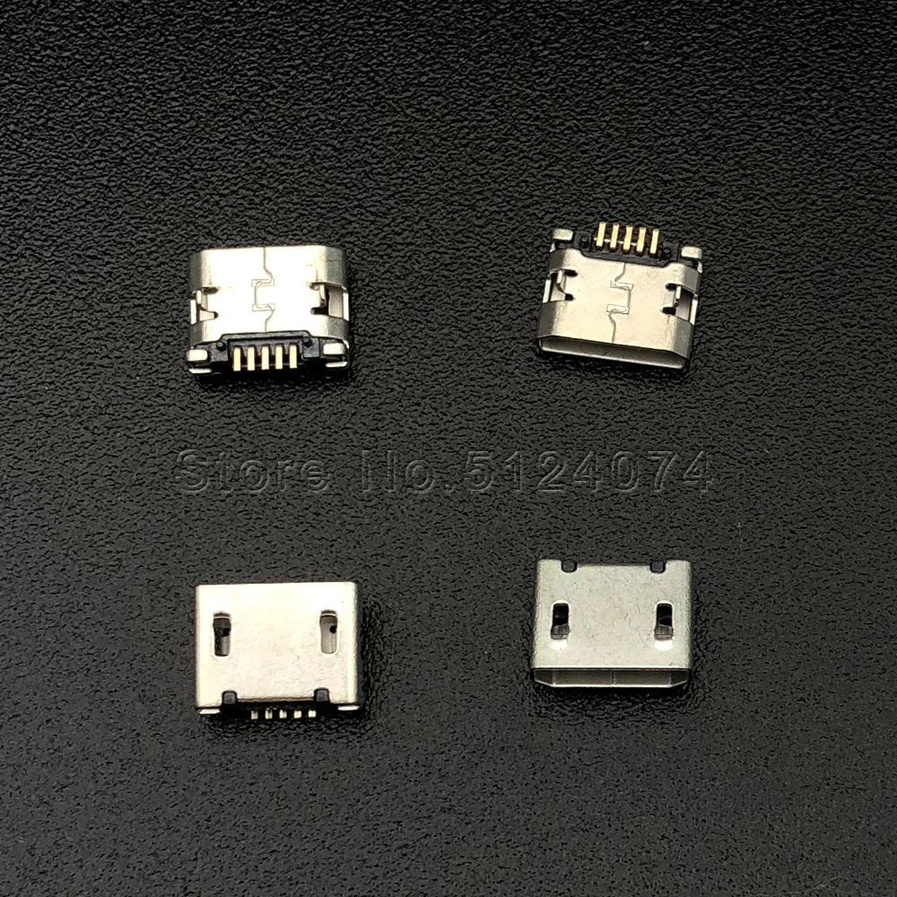 50 шт./лот мини Майк MK5P 5pin гнездо micro USB 5P DIP интерфейс разъем передняя вставка и