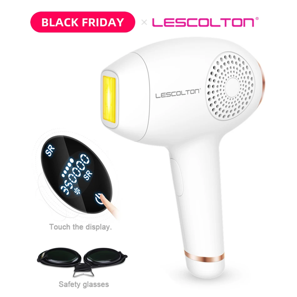 Lescolton IPL эпилятор, постоянное лазерное удаление волос, ЖК-дисплей, 350000 импульсов, лазерный триммер для бикини, фотоэпилятор