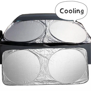 

summer Car Windshield Sun shade Front Window Sunshade Cover Sunshade Silver Foil Anti UV Protection Sunshade