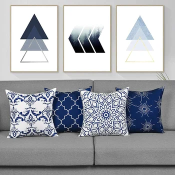

Throw Pillow Covers Modern Decorative Throw Pillow Case Cushion Case for Room Bedroom Room Sofa Chair Car, Blue