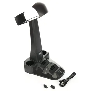 

Multifunctional 5-in-1 Charge Docking Easy Storage VR Camera Headset Stand Holder For PS4 VR For PS Move Controller