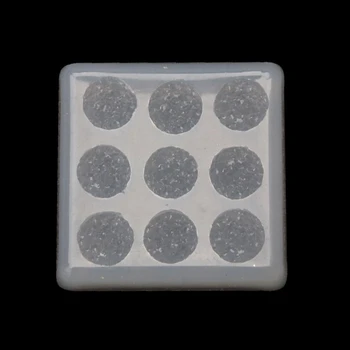 

12mm Crystal Cluster Mold Flat Round Resin Gem Earrings Mold Jewelry Making Tool