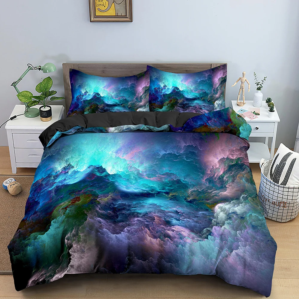 New Fashion 3D Duvet Cover with Pillow Case 3D Bedding Sets 3D Dense Hole Pattern 2/3Pcs Duvet Cover Set