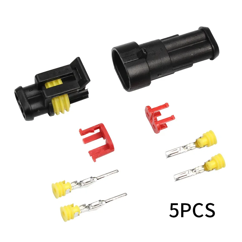 Sealed wire car connector plug-in 30 sets of bagged waterproof connector 1/2/3/4/5/6 hole