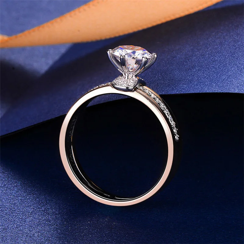 Женское кольцо ormosiia Moissanite розовое золото 1 5 карат 14 к для помолвки свадьбы
