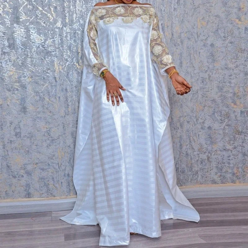 Boubou Africain Femme женское платье большого размера мусульманское модное кафтан