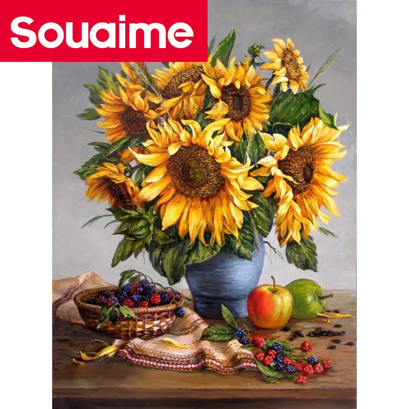 

Square/Round Sunflowers Diamond Embroidery 5D DIY Diamond Painting Full Sale Kit Rhinestones Mosaic Garden Decor