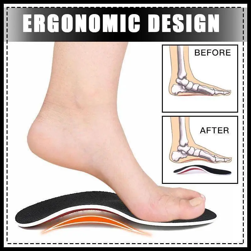 Tenkako™ Arch Support Foot Insoles Comfortable Shoe Pads For Flat Feet Ergonomic DesignInsoles