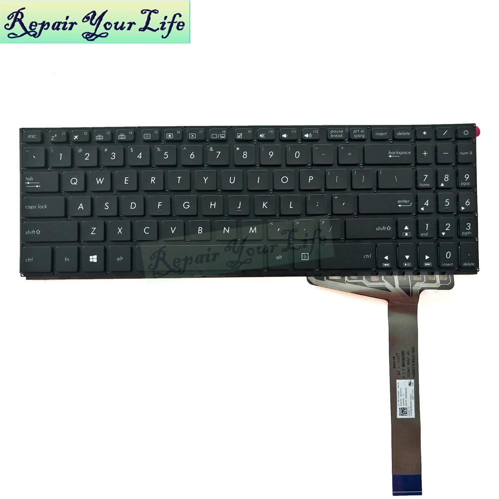 Inglês Teclado Backlight para Asus pc Teclado Retroiluminado X570 K570 Fx570 X570ud X570dd X570zd K570ud X570zd Fx570ud 5602us00 us - Imagem 4
