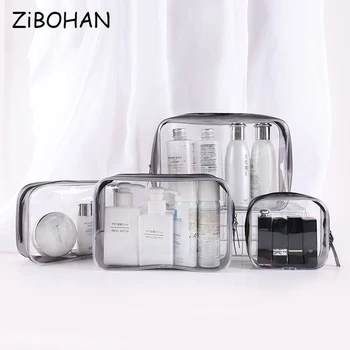 

Transparent PVC Bags Travel Organizer Clear Makeup Bag Beautician Cosmetic Bag Beauty Case Toiletry Bag Make Up Pouch Wash Bags