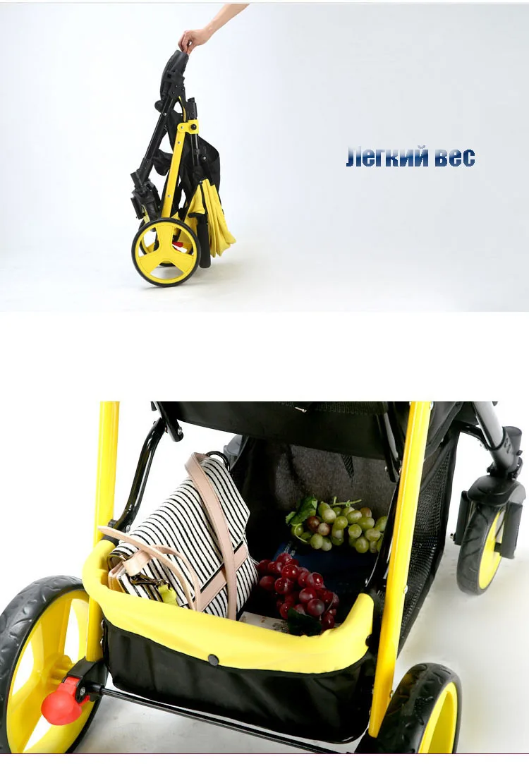 Luxury baby stroller scientific design folds easily and conveniently 0-3 years  carrying capacity steel frame EVA wheels