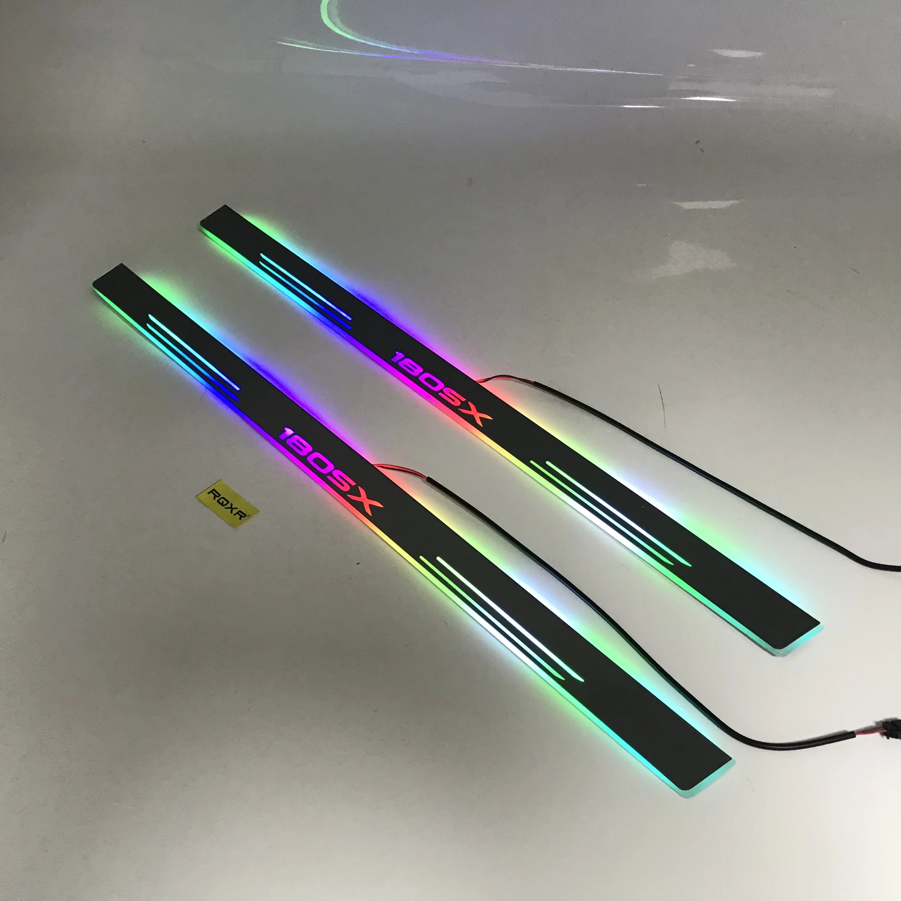 Acrylic mobile LED welcome scooter wear plate door sill frame path light for Nissan 180SX accessories dedicated Flow/fixed light