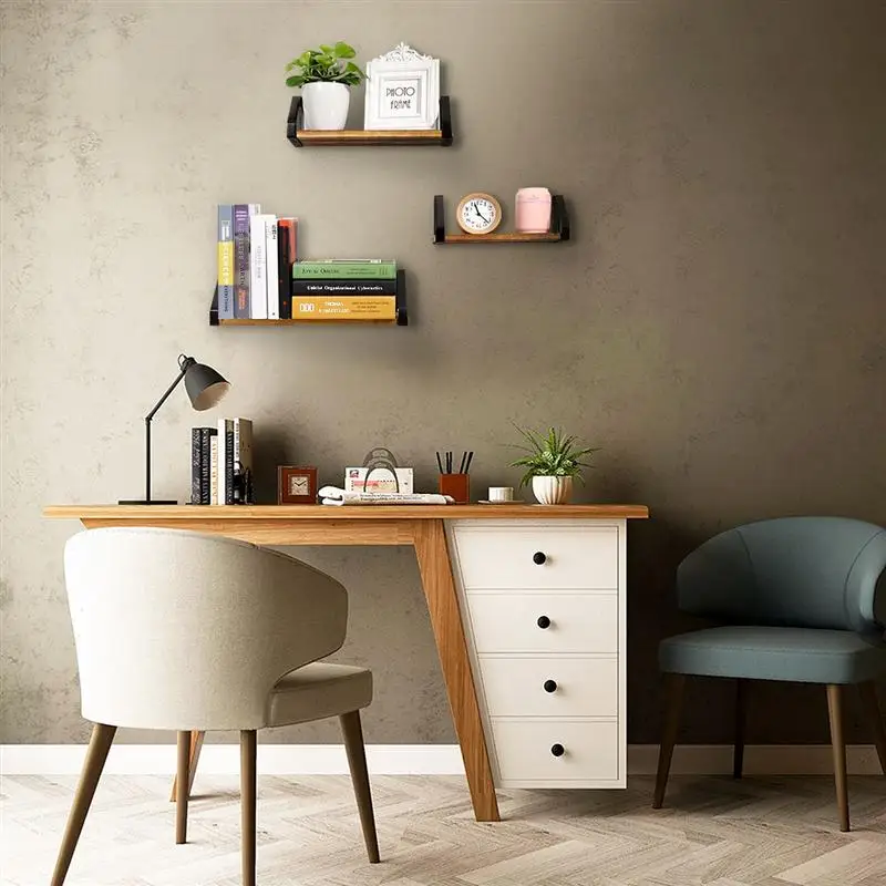 3 Tiers Wall Shelves Floating Shelves Wall Mounted Set Wall Storage Shelves For Bedroom Living Room Bathroom Kitchen