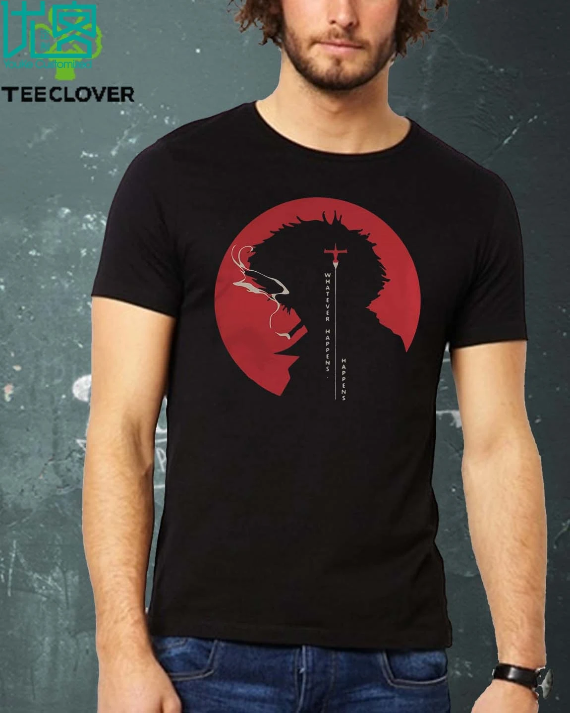 

Cowboy Bebop Spike Spiegel Whatever Happens Happens Guy 2019 Summer Men's Short Sleeve T-Shirt