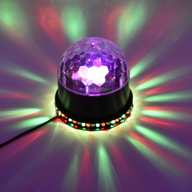 54LED лампа диско-шар 6 цветов RGBWYP звуковая активация рождественские украшения для дома вечерние светильник s strobo music DJ сценический светильник