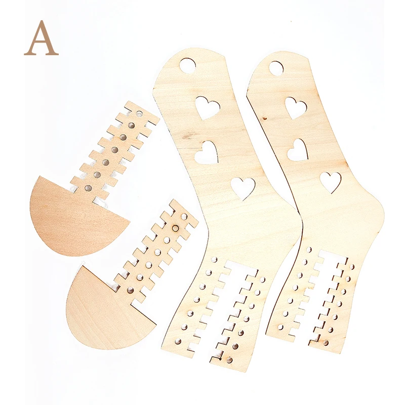 2 Pcs Wooden Sock Blocker Stretchers Stocking Display Handmade Hand Knitting Mold Tool Weave Yarn Handicrafts Gift For Knitters