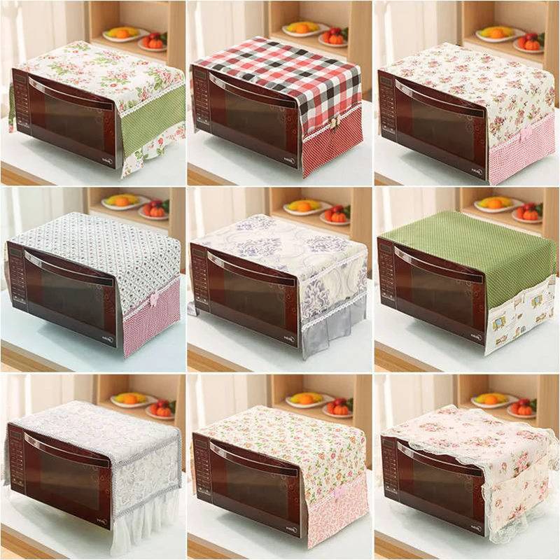 

Microwave OvenCovers Protective Flower Fabric Cloth Dust-proof Covers