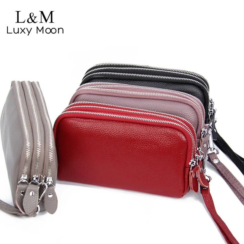 2020 Women Leather Day Clutch Ladies Simplicity Soft Solid Hand Bags 3 Layers Wallet Female Long Purse Phone Coin Case XA837H |