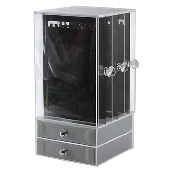 

New Acrylic Jewelry Organizer Box for Necklace Display Storage Case Earrings Bracelet Hanger Decoration Girls Gift Women Makeup