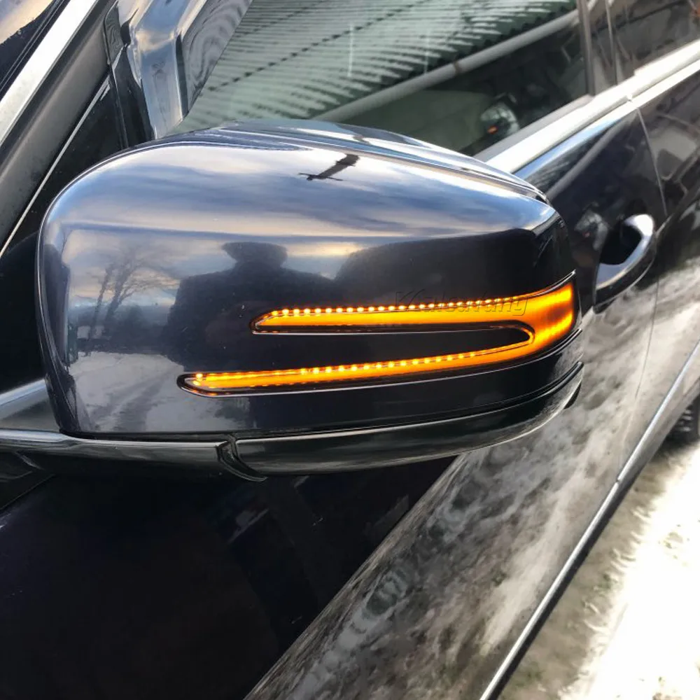 Led turn signal light 2pcs Dynamic for Mercedes Benz W204 CLA A B C E S GLA GLK CLS Class