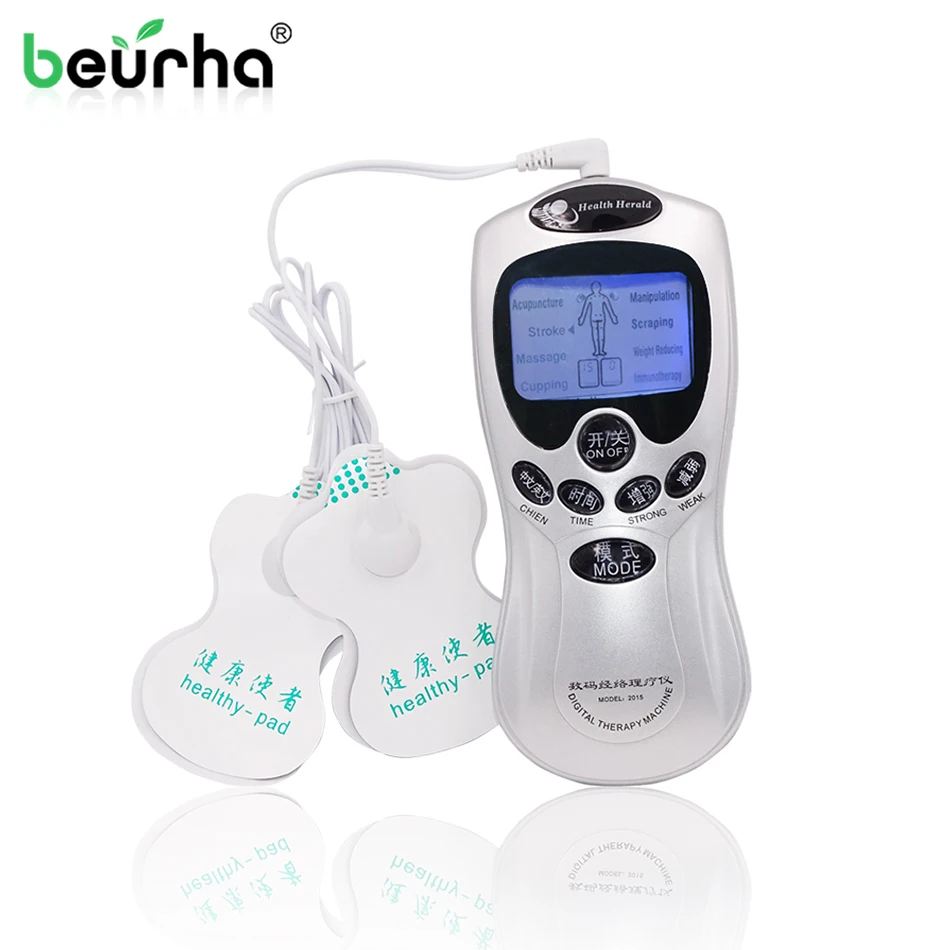 

Digital Meridian Therapy Massager Electrical TENS Acupuncture Body Massage Machine Slimming Muscle Pain Relax Fat Burner 4 Pads