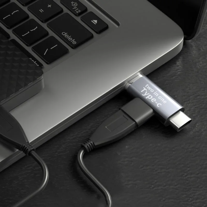 Nuovo splter USB C tipo C 2 IN 1 a doppio tipo USB C jack per cuffie adattatore audio ricarica rapida per Samsung iPhone 15 Huawei  13
