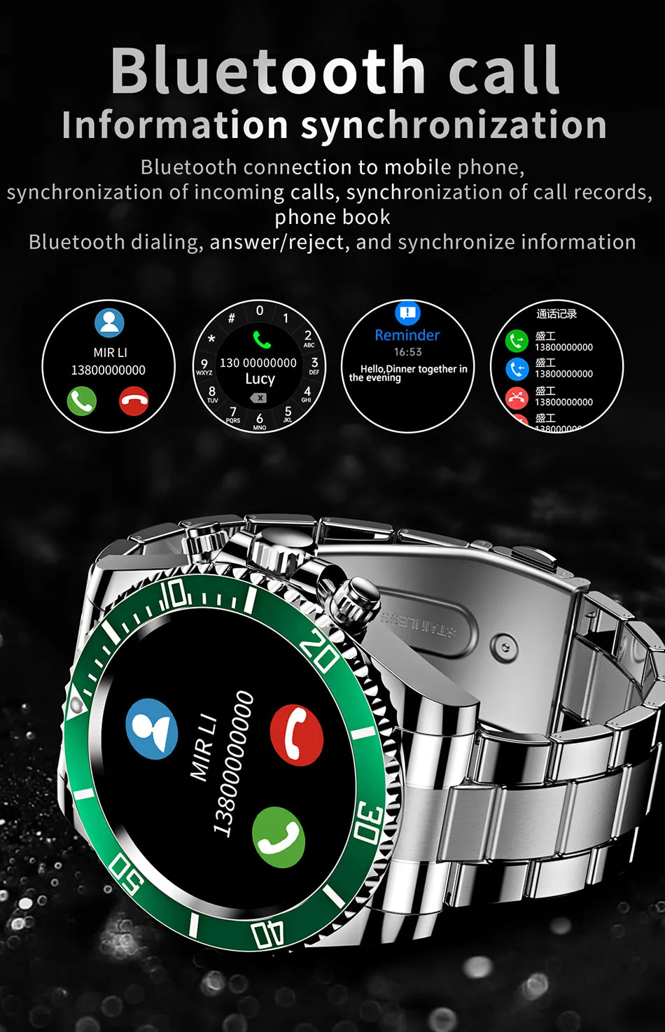 AW12 Smart Watch Bluetooth Call Answer Dial Music Play Heart Rate Monitor IP68 Waterproof Outdoor Sport Smartwatch