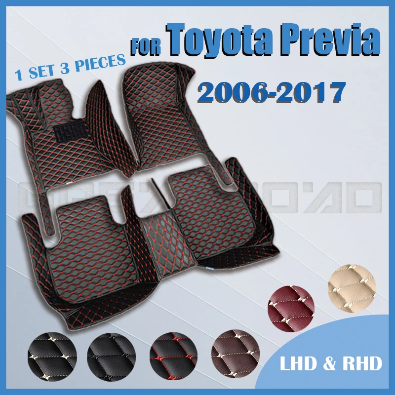 

Car floor mats for Toyota Previa 2006 2007 2008 2009 2010 2011 2012 2013 2014 2015 2016 2017 Custom auto foot Pads