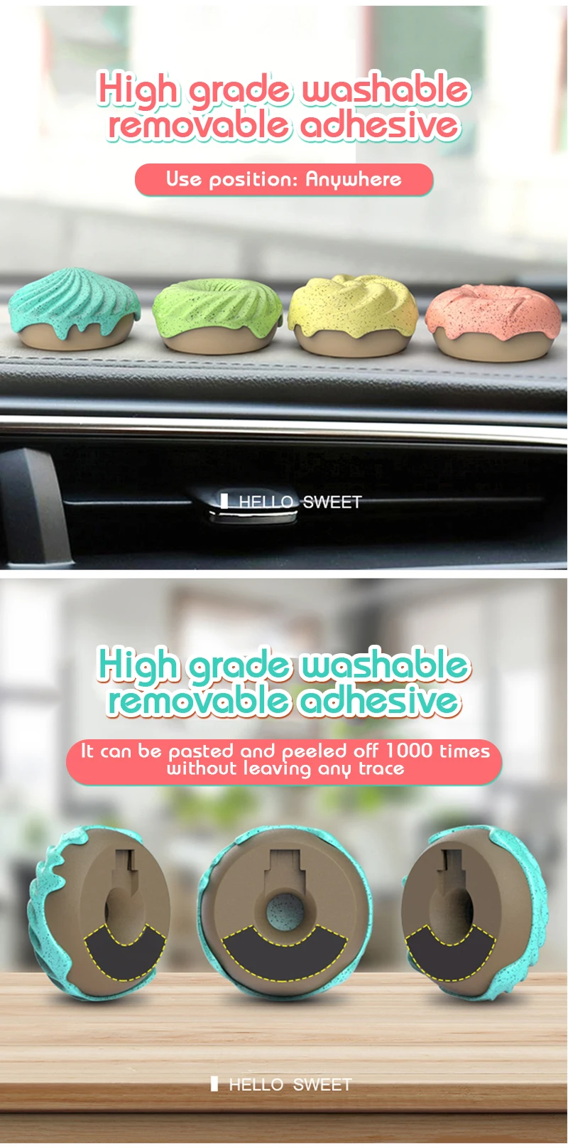 Car Air Freshener Air Vent Sunvisor with Clip Perfume Solid Aroma Smell For Car Auto Home Office Decoration Interior Accessories