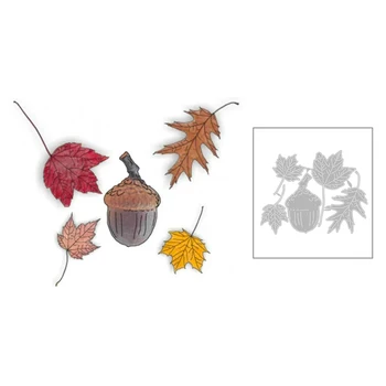 

2020 New Autumn Plant Maple Leaf Metal Cutting Dies For DIY Embossing Leaves Decoration Greeting Card Cut Scrapbooking No Stamps