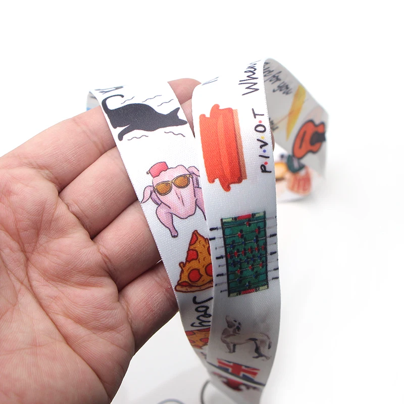 CA249 20 шт./лот друзья ТВ брелок Lanyards держатель удостоверения личности ID карта пропуск мобильный телефон USB бейдж держатель ключевой ремень 1 шт