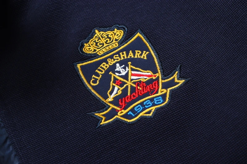 TACE& SHARK футболка плотная Мужская Новинка длинный рукав Модная комфортная вышивка дышащая бизнес джентльмен хлопок