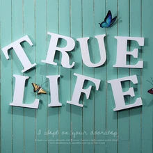 

English Alphabet Wooden Decor White Birthday Number Signs On The Door Craft Supplies Wedding Decor Desktop Calendar