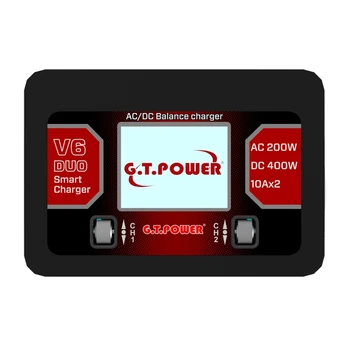

G.T.Power V6 DUO AC 200W DC 400W 2X16A Battery Charger Discharger for 1-6S Lipo Battery - EU Plug