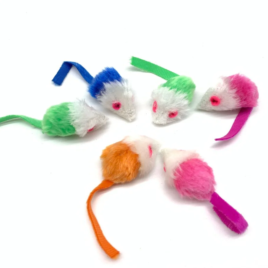Wholesale Cat Toy Creative Fun Plush Mouse Pet Cat Interactive Boredom Educational Color Small Rat