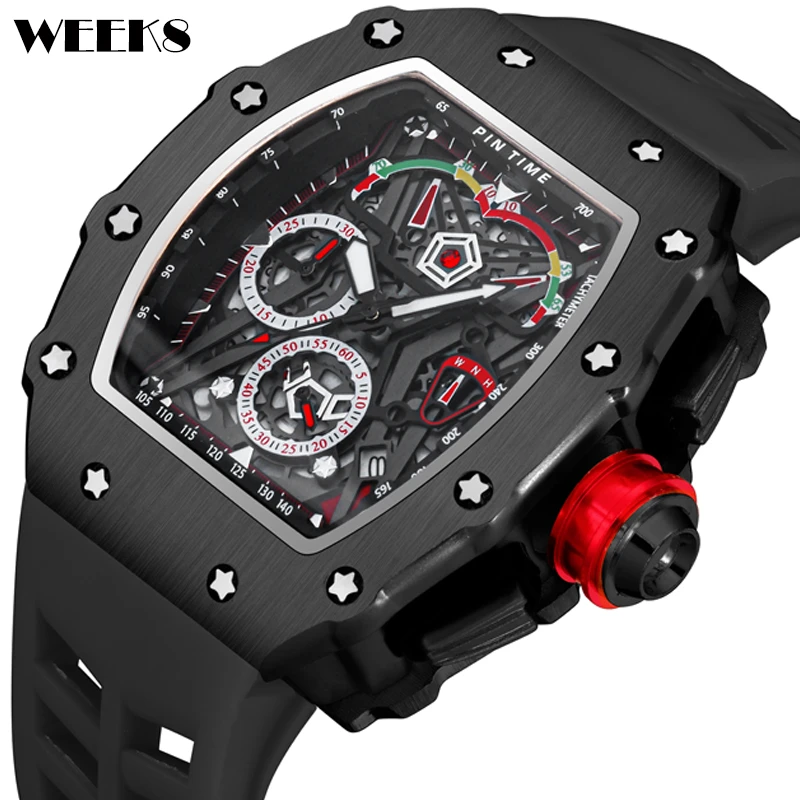 best value sports watch Luxury Top Brand Military Watch Men Hip Hop Chronograph Sports Mens Watches Male Tonneau Clock Reloj Hombre Relogio Masculino Sports Watches