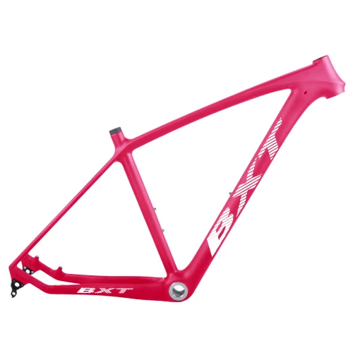 BXT бренд T800 карбоновая mtb рама 29er mtb карбоновая рама 29 рама карбоновая для горного велосипеда 142*12 или 135*9 мм велосипедная Рама - Цвет: BXT full pink