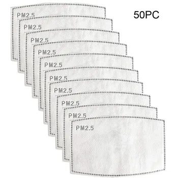 

50/20/10/5/1pcs PM2.5 Mouth Covering Filter Pads For Kids 5 Layer Activated Carbon Breathing Filters Dustproof Pad masque#Y5