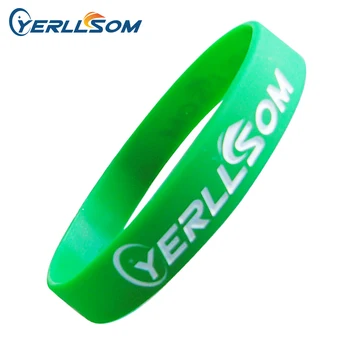 

500pcs/lot High Quality Customized ink injected Rubber silicone bracelets with personal logo S20053111