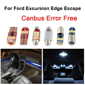 

White Car Bulbs Interior LED Light Package Kit For 2000-2017 Ford Excursion Edge Escape Reading Dome Trunk License Lamp