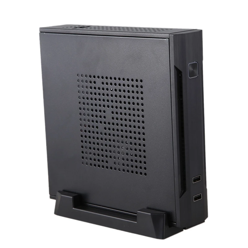 Мини ITX тонкий маленький чехол для компьютера с форм фактором HTPC 2 x USB2.0 12V 8A