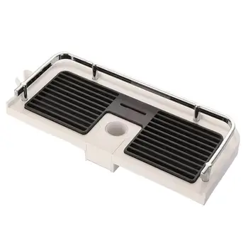 

Adjustable Bathroom Kitchen Corner Storage Rack Organizer Shower Shelf Storage Rack Shower Rod Mounted Shampoo Gel Tray