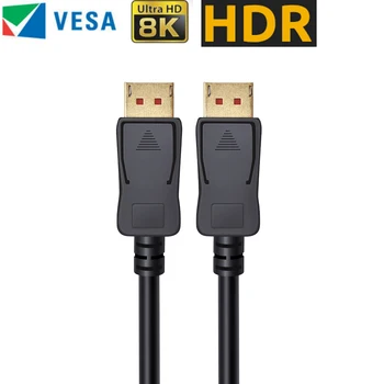 

Displayport 1.4 cable 8K DisplayPort to DisplayPort Cable 8K 60HZ HDR 10 bite deep color 1.8m 3m 1m 0.5m