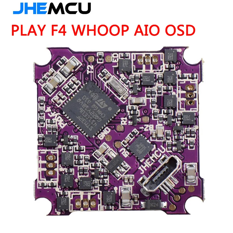 JHEMCU Play F4 Whoop Flight Controller AIO OSD BEC &amp Built-in 5A BL_S 1-2S 4in1 ESC for RC Drone FPV Racing Models Spare Parts | Игрушки и